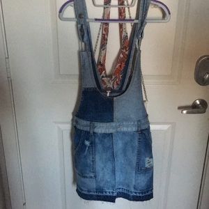 Free people denim overall jumper